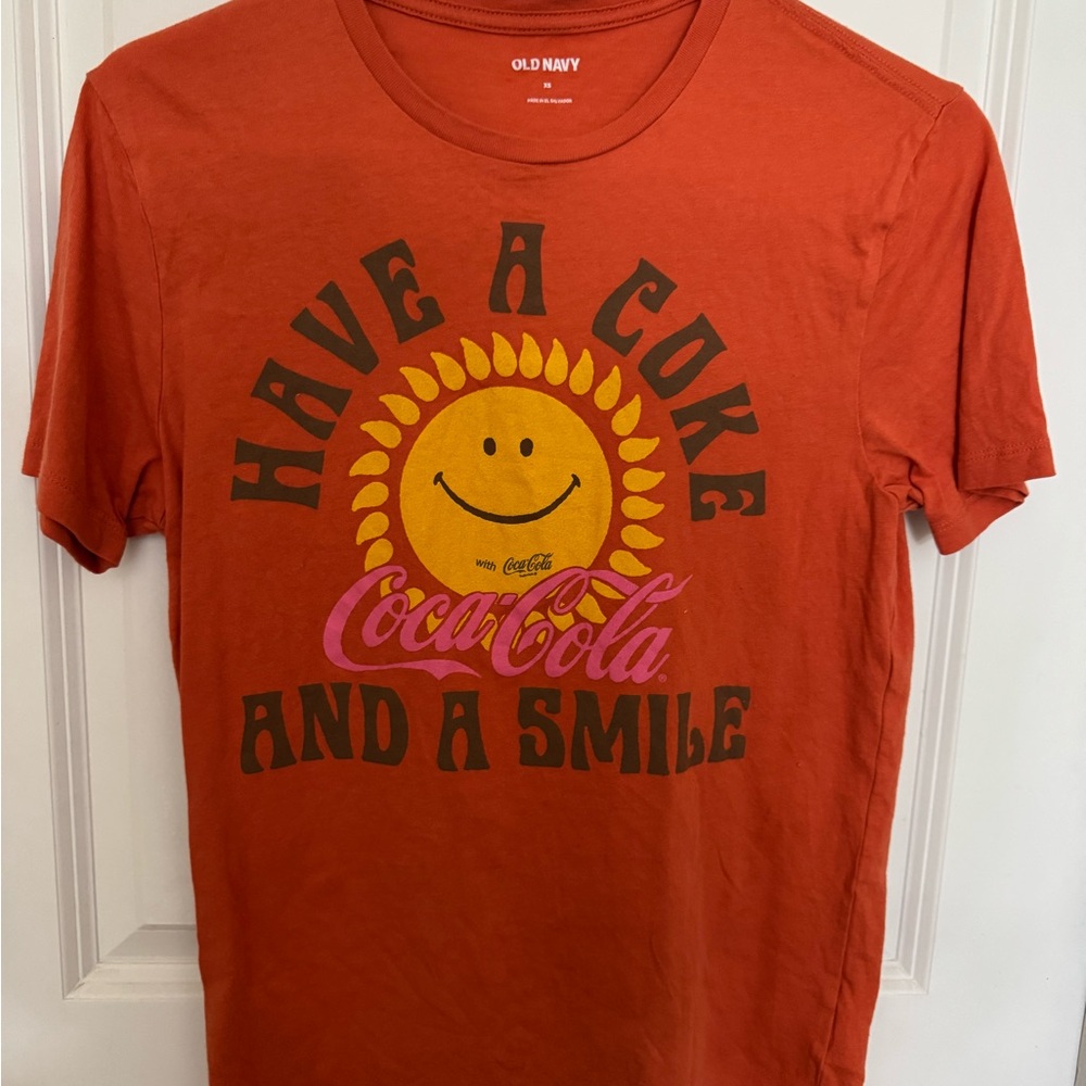Old Navy Orange Coca-Cola Graphic T-Shirt